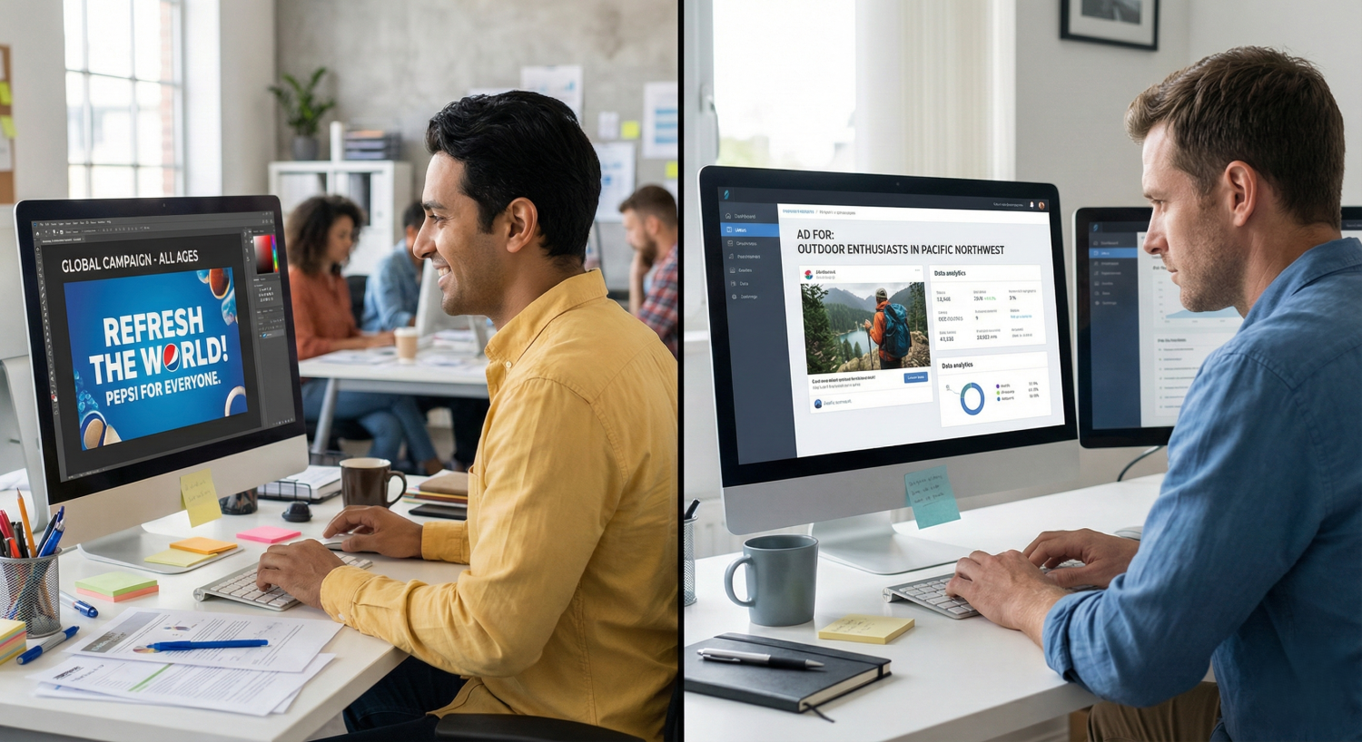A basic campaign is made for a broad audience While a personalized campaign is built for a target audience.
